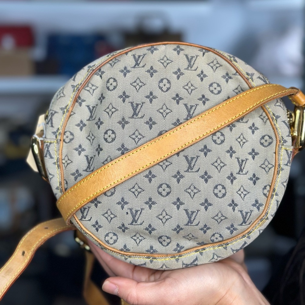 LV Denim Round Crossbody